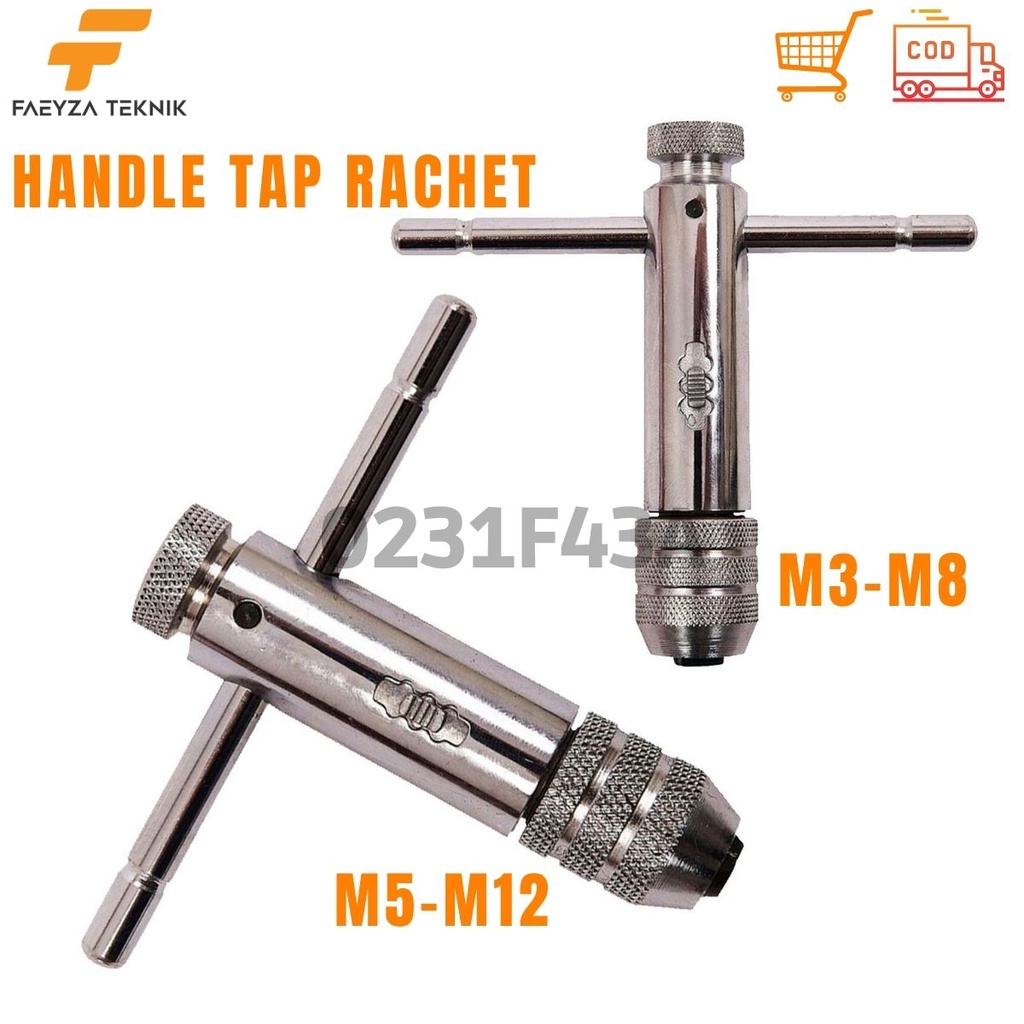 Jual Gagang Tap M3-M8 M5-M12 Handle Tap Tipe Rachet Besi Solid | Shopee ...