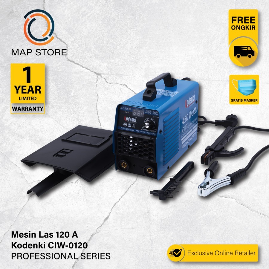 Jual Mesin Las 450 Watt Mma 120a Welding Inverter Kodenki Shopee