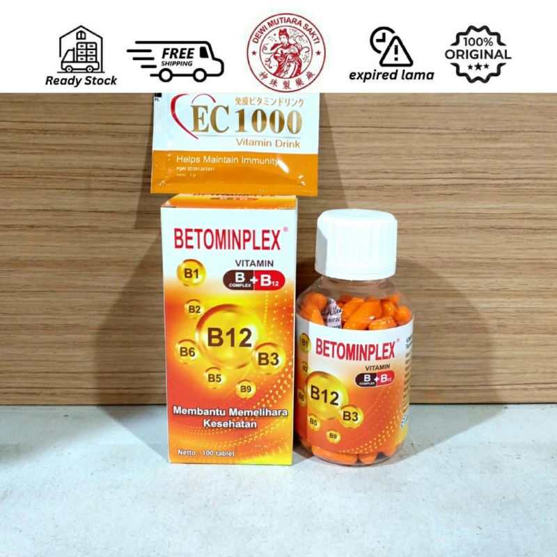 Jual BETOMINPLEX ARTO 100 Tablet B COMPLEX + B12 VITAMIN B1 B2 B3 ...