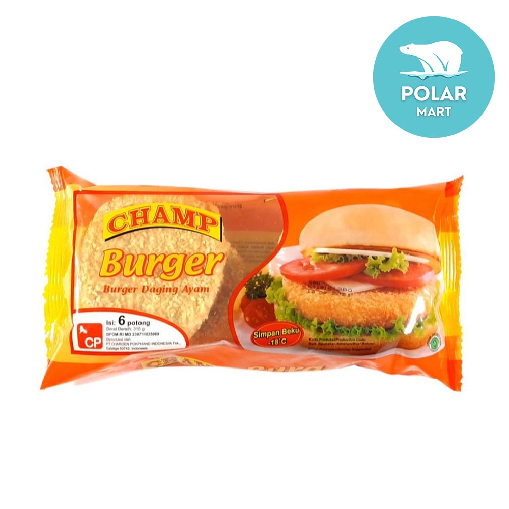 Jual Champ Crispy Burger Ayam 315 Gram (FROZEN FOOD BANDUNG) | Shopee ...