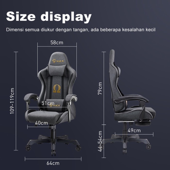 Jual Kuca Kursi Gaming Katun Dan Linen Bernapas Kursi Kantor