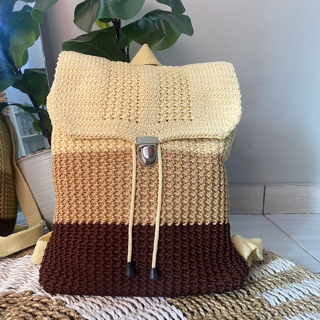 Jual TAS RANSEL RAJUT BLASTER BIG+FURING -SENJABYATSA | Shopee Indonesia