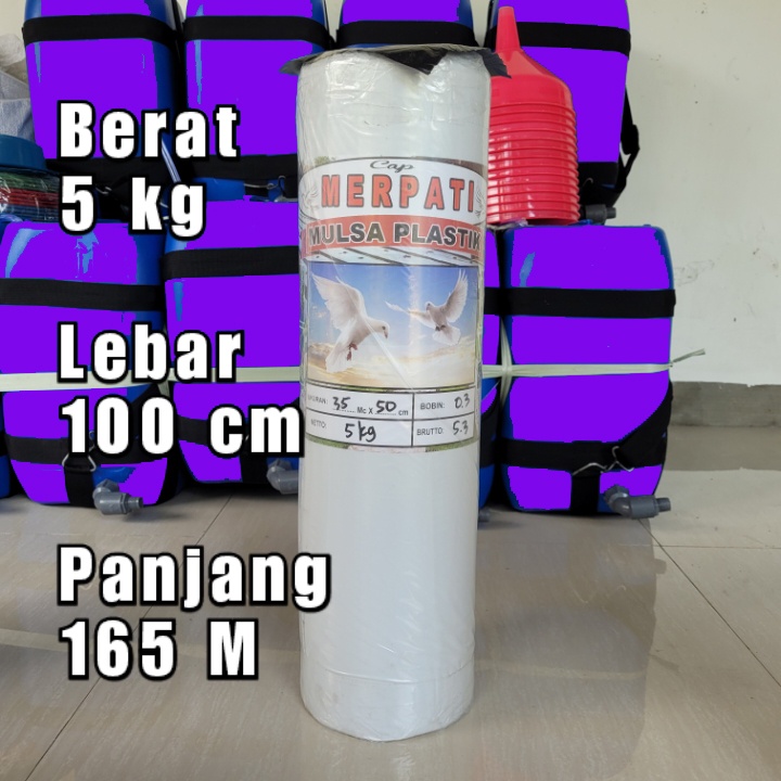 Jual Plastik Mulsa Hitam Perak Cap Merpati Kg Lebar Cm Shopee