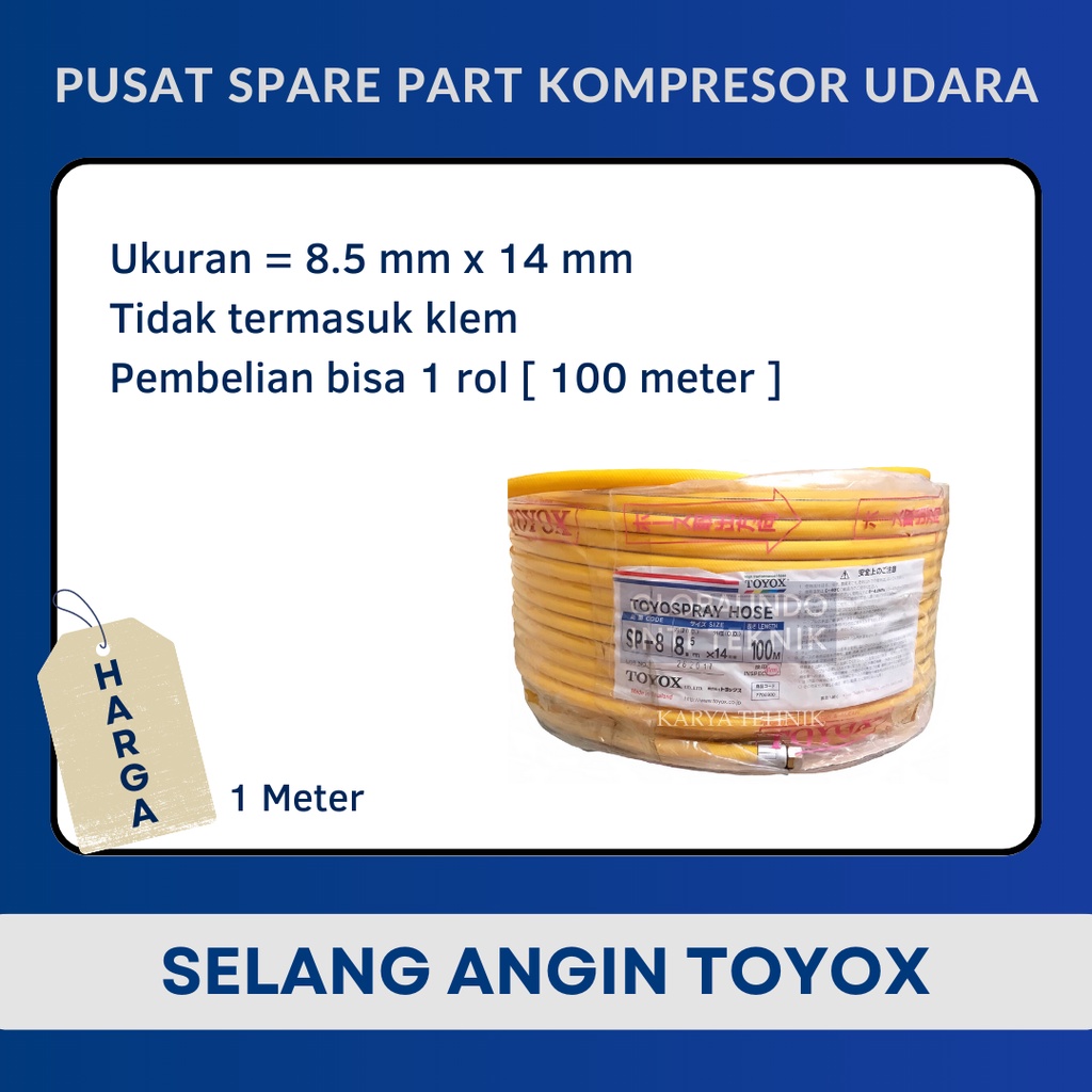 Jual Selang Kompresor Angin Toyox Sp Mm X Mm Shopee Indonesia