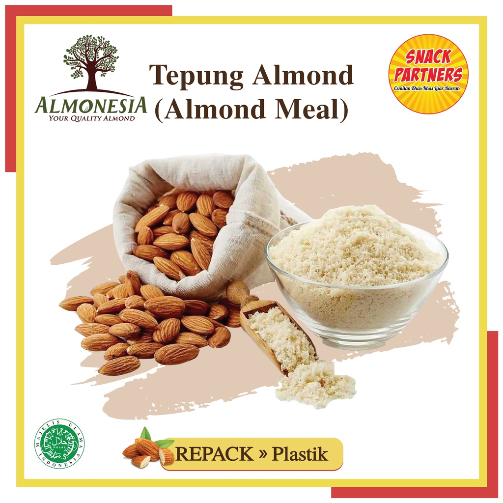 Jual Tepung Kacang Almond Repack Kg Bubuk Almond Powder Ground