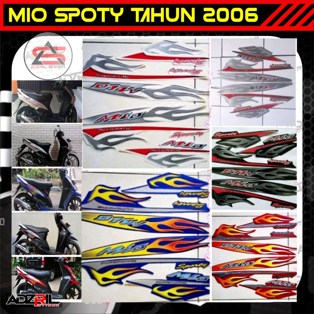 Jual Striping Yamaha Mio Original 2006 Motip Api Stiker Lis Standar