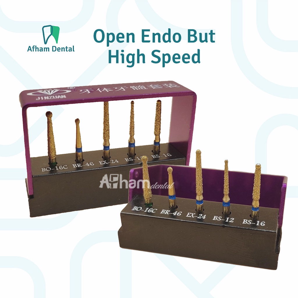 Jual DENTAL ENDO ACCES BUR DAN DIAMENDO DIAMOND BUR GOLD KIT / OPEN