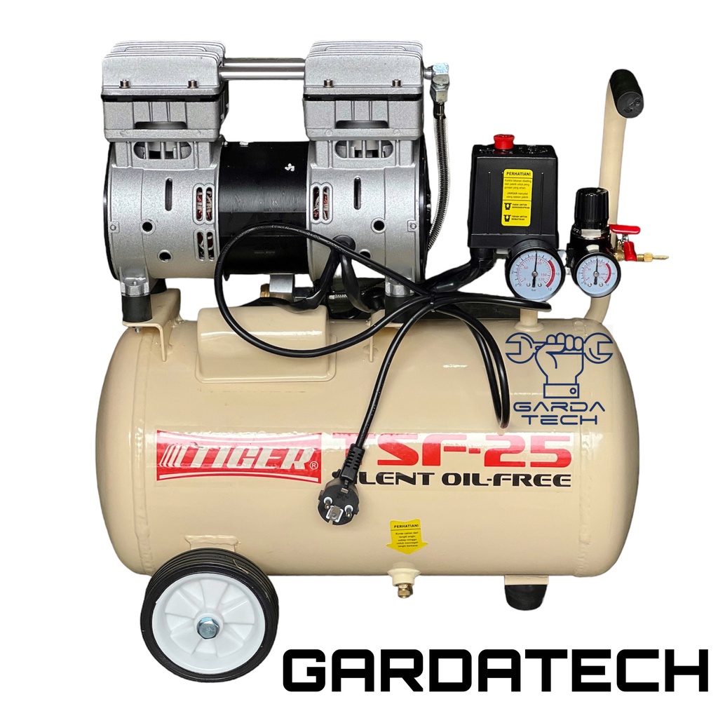 Jual Air Compressor Kompresor Angin Portable Tiger TSF 25 / 25 Liter ...