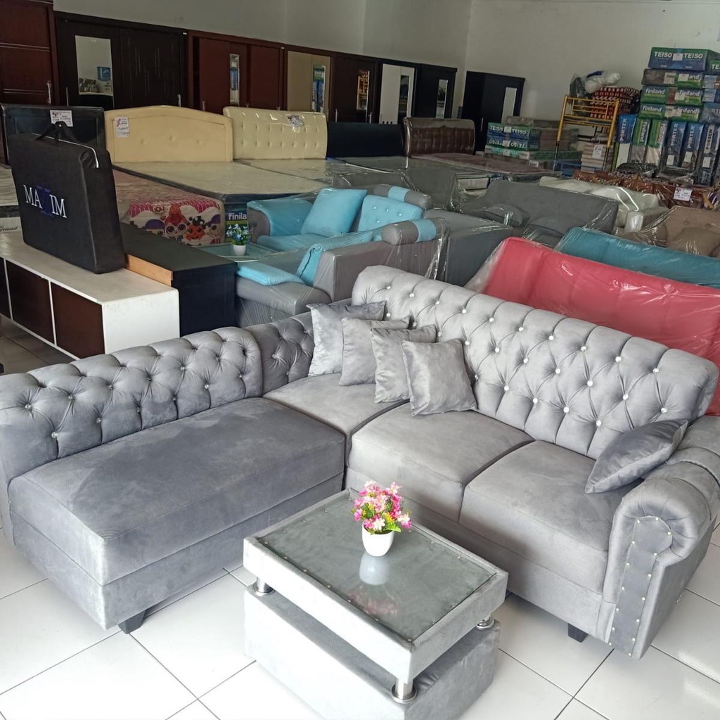 Jual Sofa L Putus Minimalis Kancing Shopee Indonesia