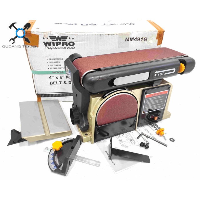 Jual Mesin Belt Sander Duduk Listrik MM491G WIPRO / Electric Belt Disc ...