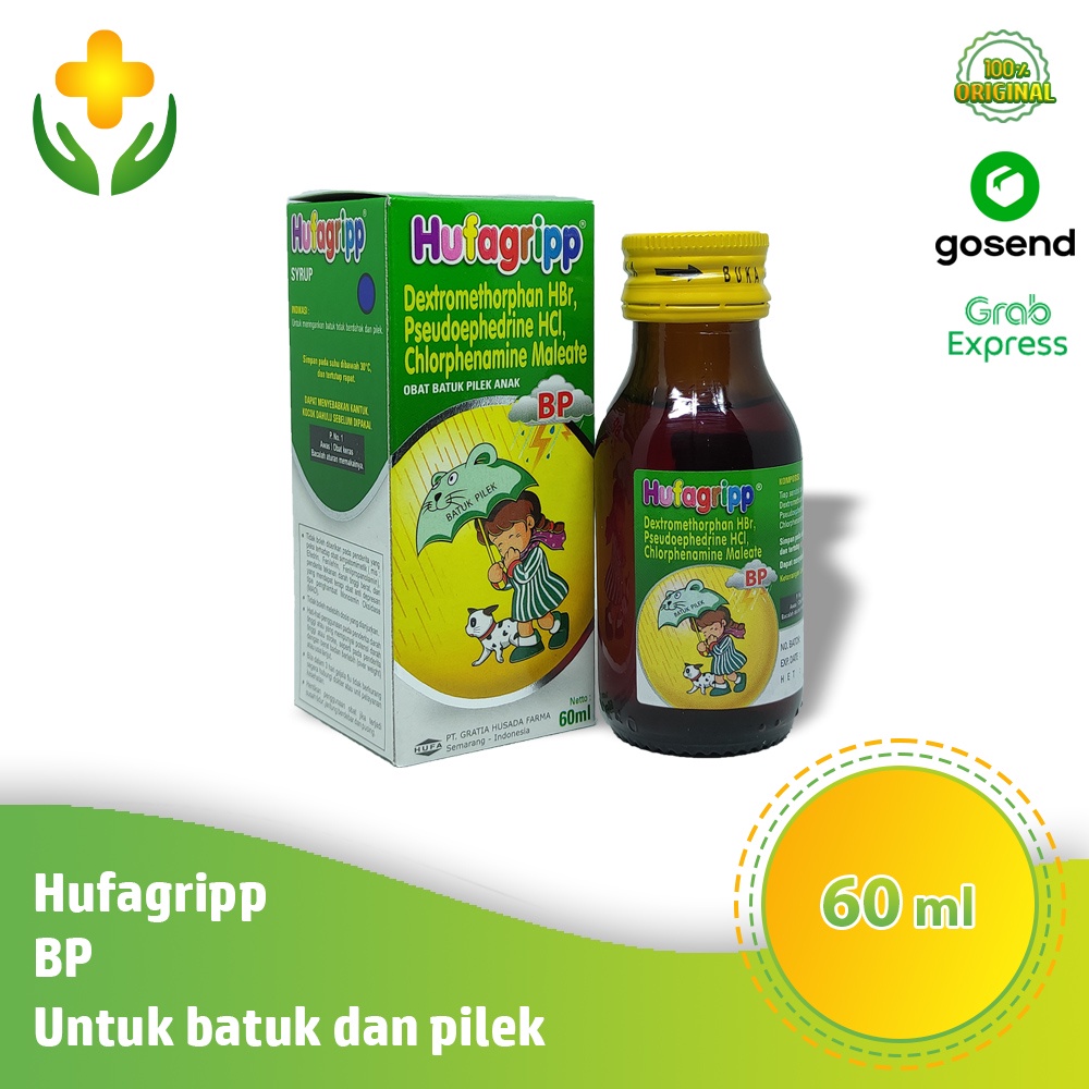 Jual Hufagrip Hijau Batuk Pilek Sirup 60 ml Obat Batuk Pilek Anak