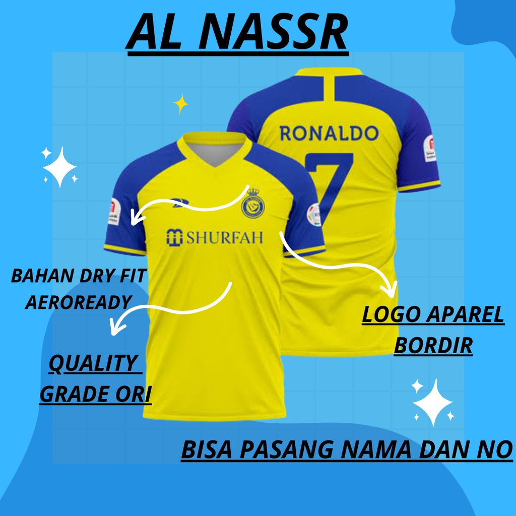 Jual Jersey Al Nassr 2022 2023 Grade Ori Import Thailand Baju Bola