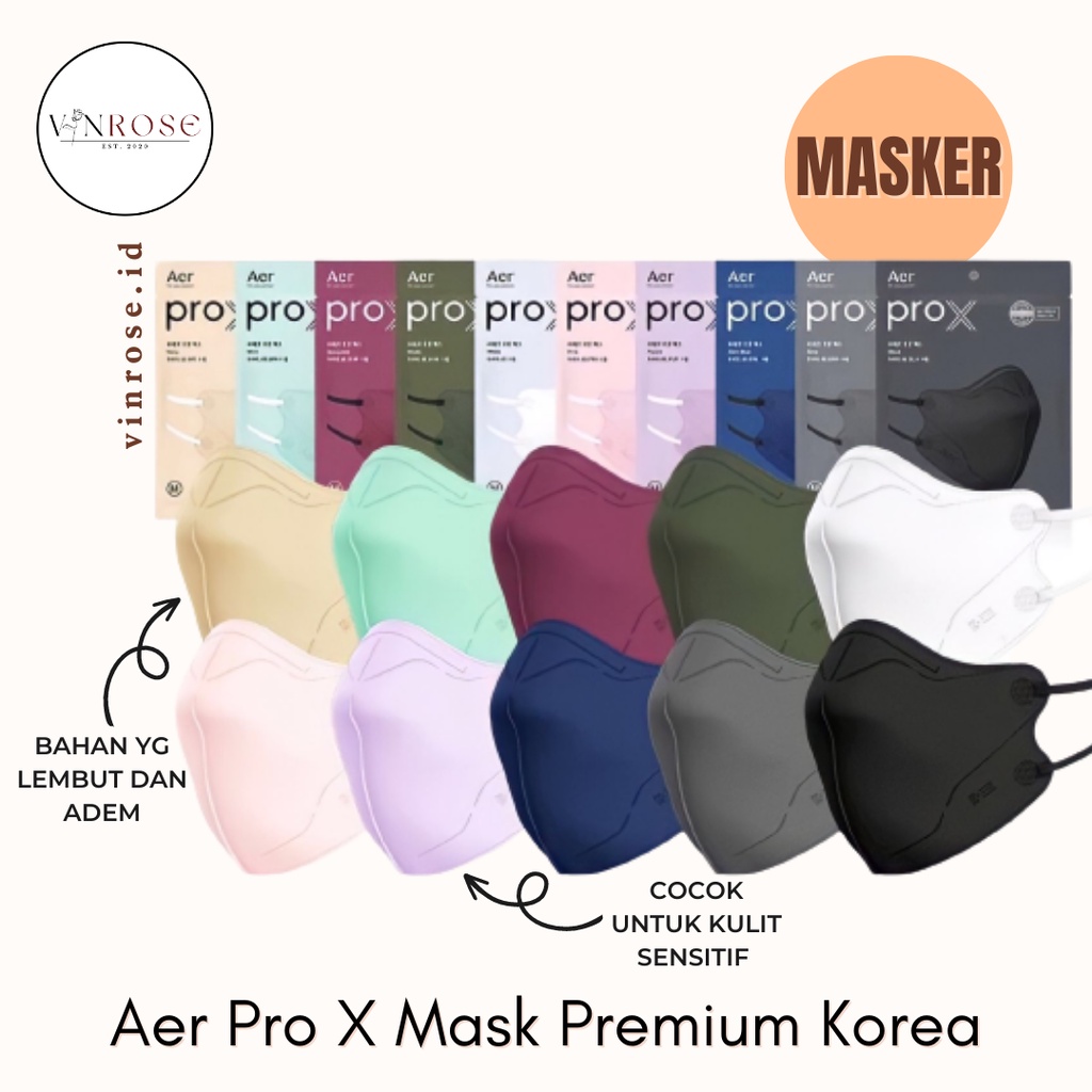 Jual Aer Pro X Mask Korean Premium Masker 4 Ply MB Filter Ori Korea/ Masker Medis/ Masker Korea