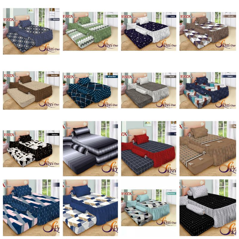 Jual Sprei fata sorong/duo(120x200) motif/polos embossdoraemon