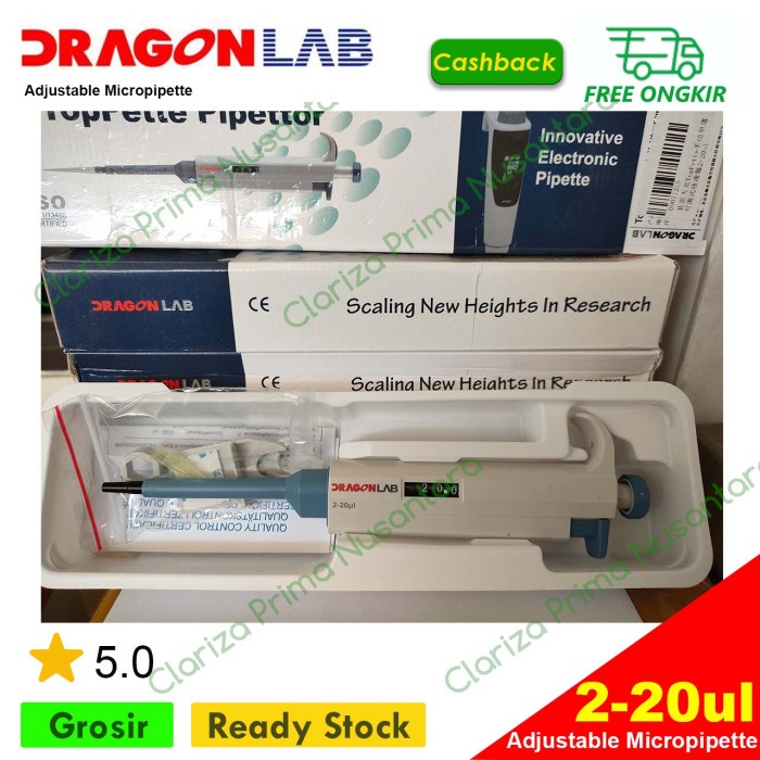 Jual mikropipet dragonlab mikro pipet dragon lab micropipette micro ...