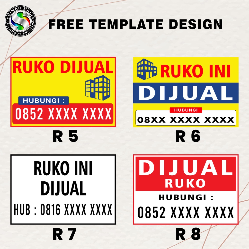 Jual (1) Banner / Spanduk / Backdrop Dijual Rumah Tanah Ruko | Shopee ...