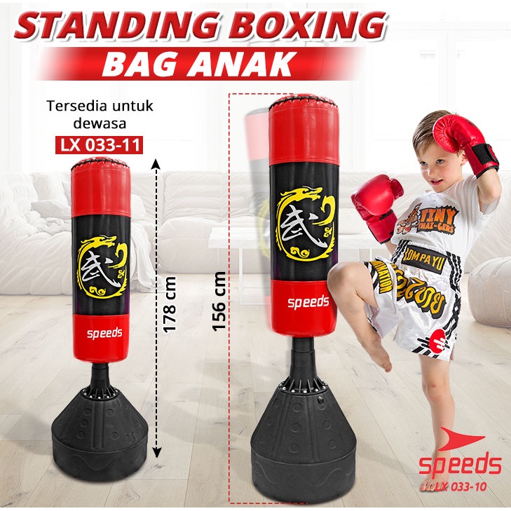 Jual SPEEDS Samsak Tinju 1,56m Boxing Latihan Tinju Berdiri Punching ...