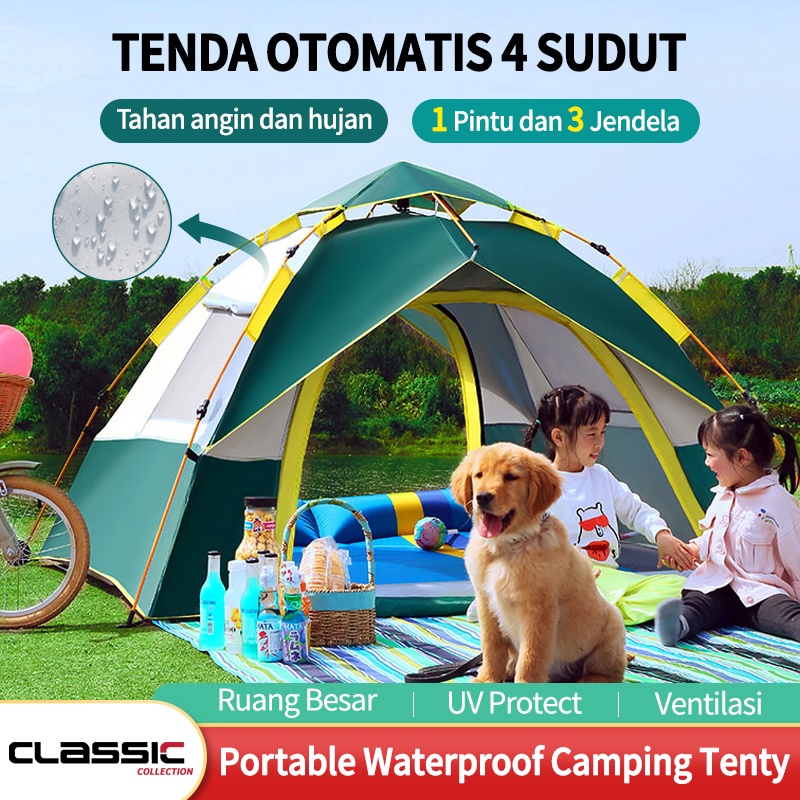 Jual Tenda Camping Kapasitas 2 3 Orang Tenda Gunung Outdoor Dan Indoor Tenda Otomatis Shopee 5258