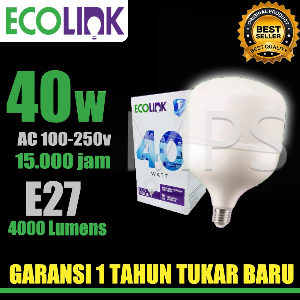 Jual Lampu Led Ecolink Capsule Kapsul Bulb Bohlam 40w 40watt 40 W Watt