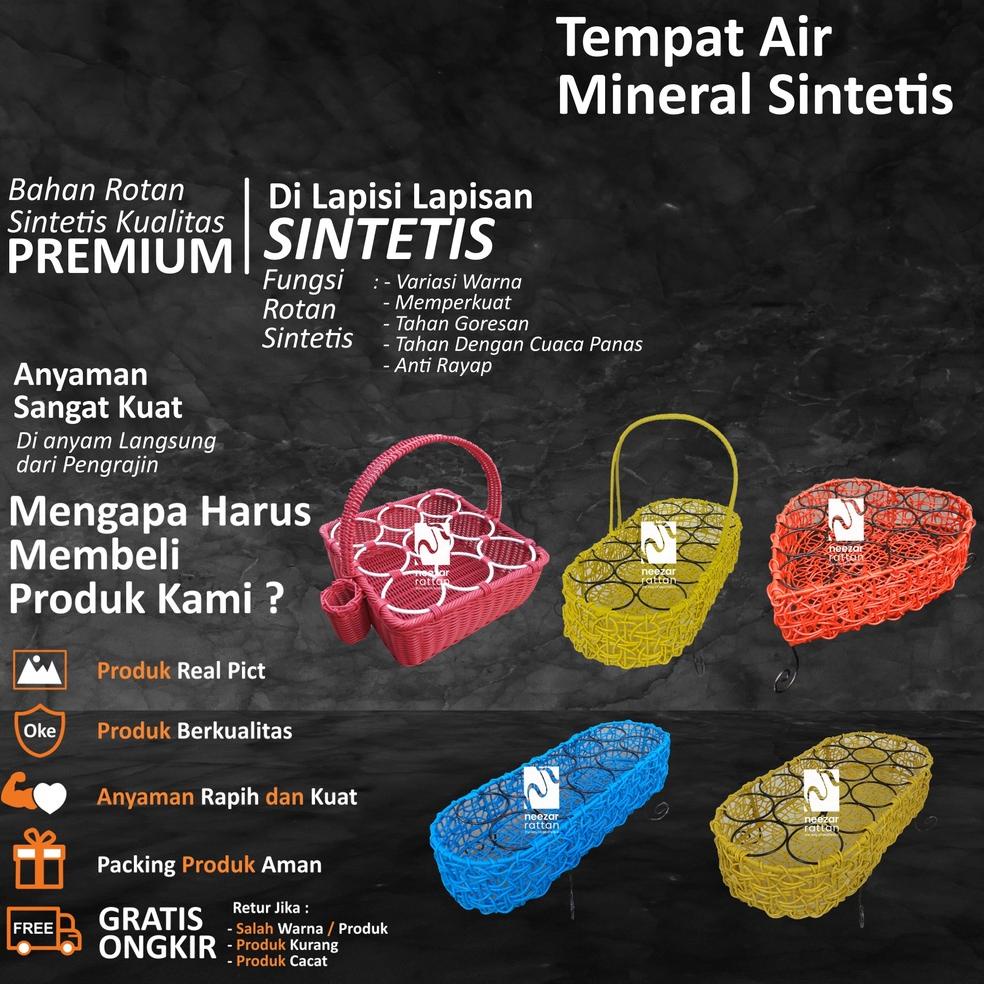 Jual Harga Spesial Keranjang Air Mineral Tempat Aqua Gelas Sintetis Cup Tangkai