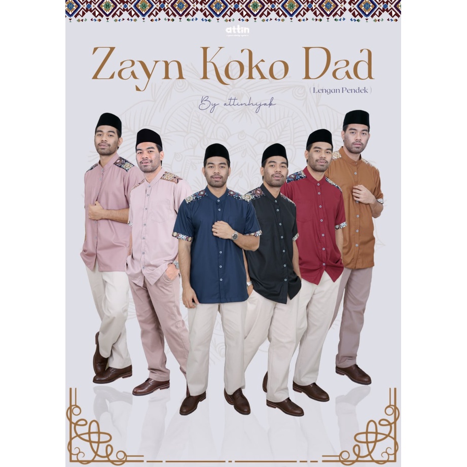 Jual Attin Zayn Koko Dad Pendek Baju Muslim Laki Laki Shopee Indonesia