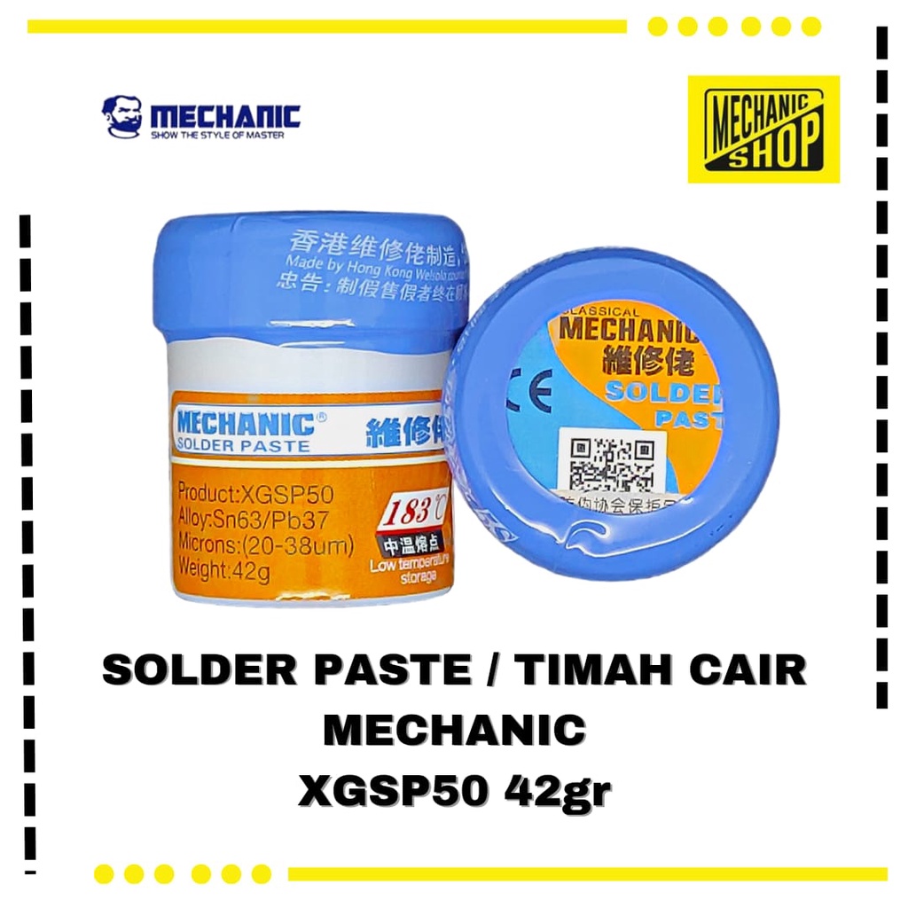 Jual SOLDER PASTE / TIMAH CAIR " MECHANIC XGSP50" 42 GRAM Shopee