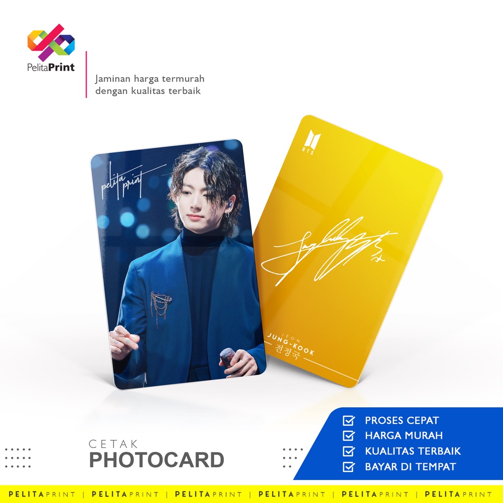 Jual PHOTOCARD CUSTOM PREMIUM 2 SISI FREEBIES LAMINASI PHOTOCARD AC310 ...