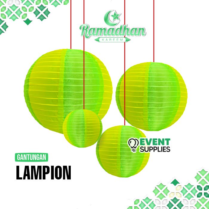 Jual Lampion Ramadhan Hijau Kuning / Lampion Kain Idul Fitri | Shopee