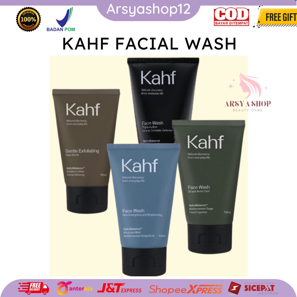 Jual KAHF FACIAL WASH 100 ML 100 ORIGINAL KAHF OIL AND ACNE CARE, SKIN
