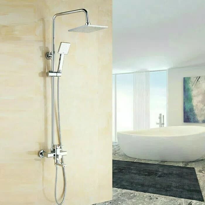 Jual Kran Shower Tiang Minimalis Panas Dingin /Shower Tiang Kuningan ...