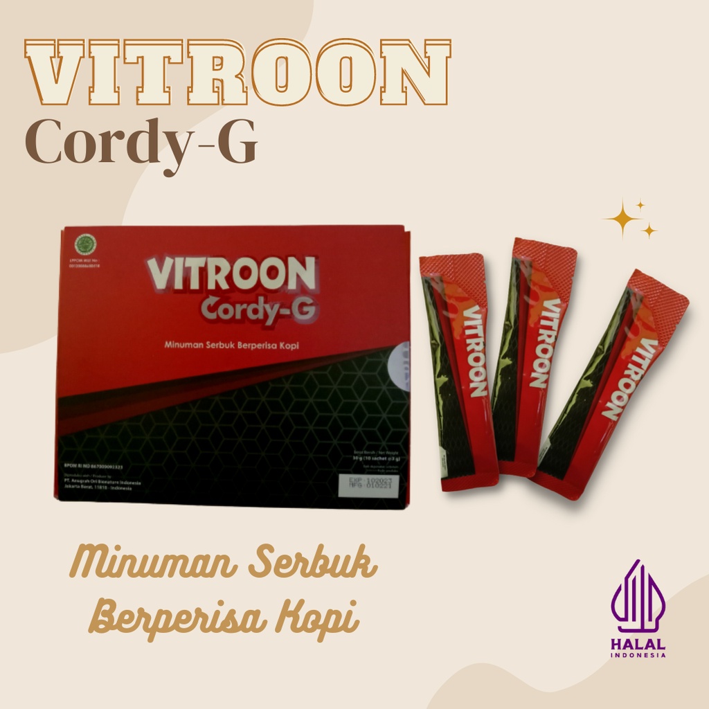 Jual Vittroon Cordy G Minuman Serbuk Berperisa Kopi 10 Sachets