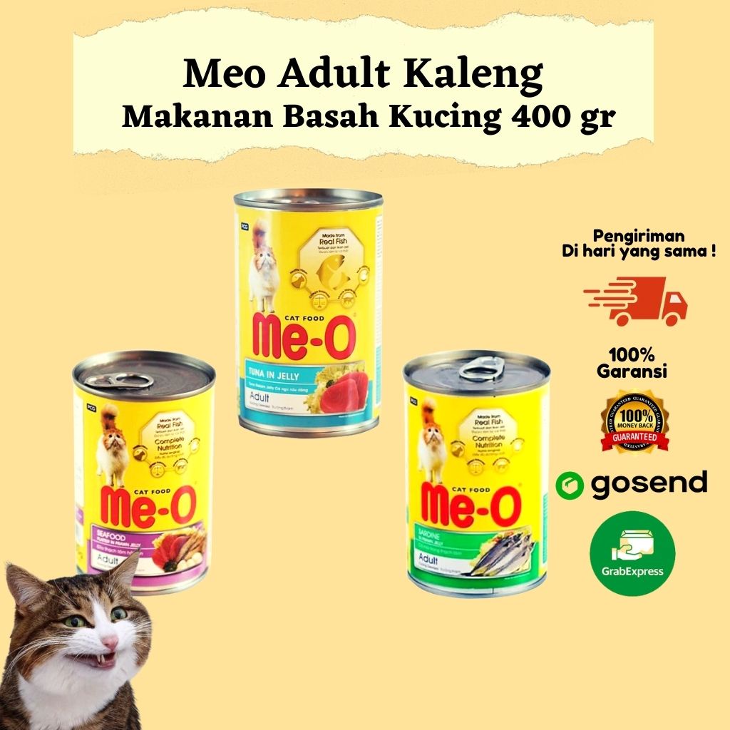 Jual Makanan Basah Kucing Wet Cat Food Meo Gr Kaleng Shopee Indonesia