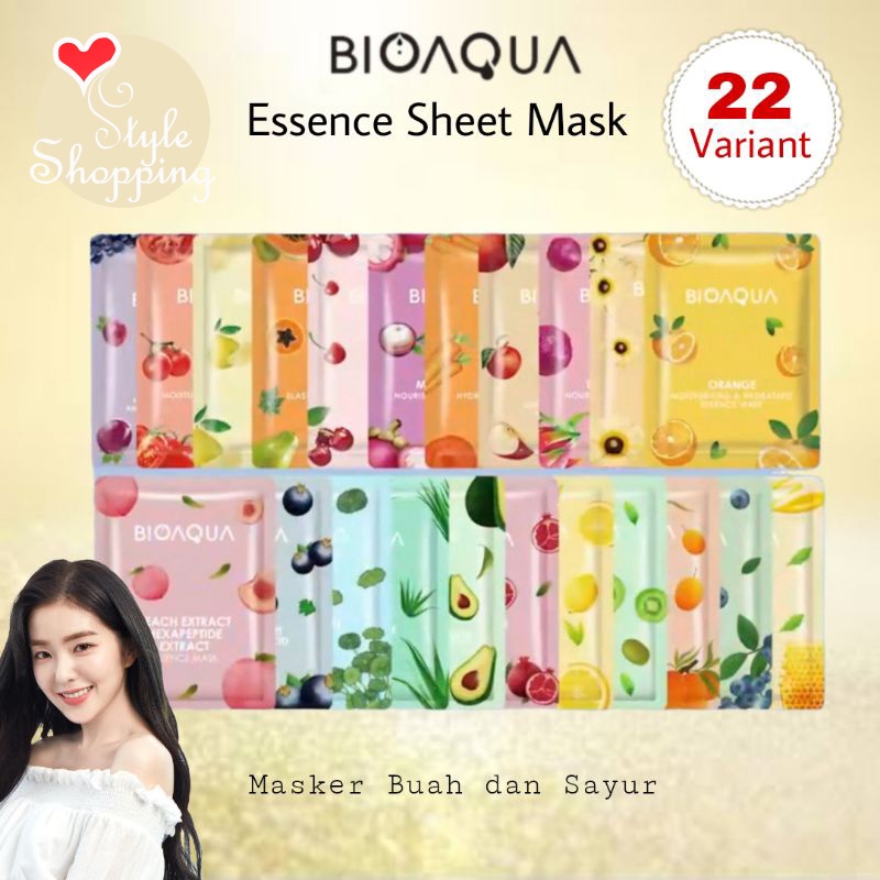 Jual [bpom] Bioaqua Sheetmask Face Mask Brigthening Moisturizing 12