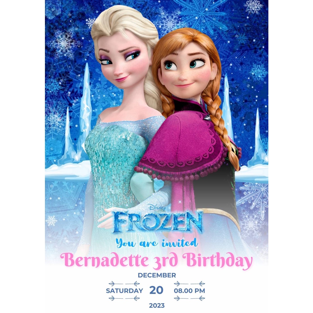 Jual UNDANGAN ULANG TAHUN FROZEN | Shopee Indonesia