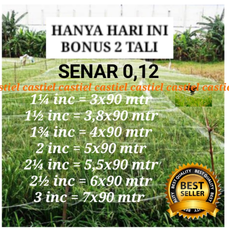 Jual COD jaring burung, jaring padi, jaring pengaman padi, ukuran ...