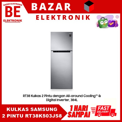 Jual SAMSUNG RT38 RT38K503JS8/SE KULKAS 2 PINTU ALLAROUND COOLING 397L Shopee Indonesia