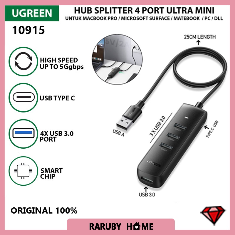 HUB USB UGREEN 10915, 3.0