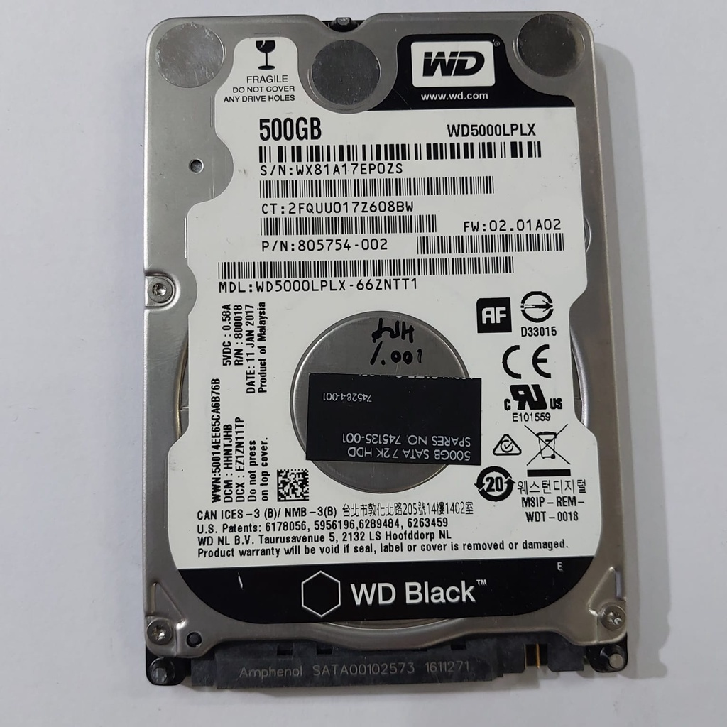Jual hdd harddisk wdc wd black 500gb sata 2,5inch | Shopee Indonesia