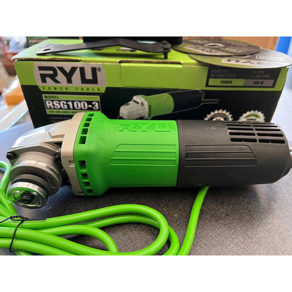 Jual Mesin Gerinda Ryu RSG100-3 Gerinda Tangan Angle Grinder | Shopee ...