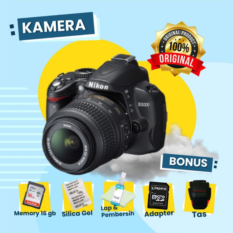 Jual Nikon D3000 Kit Kamera Dslr Second Mulus Siap Pakai Cocok Untuk Pemula Shopee Indonesia 1509