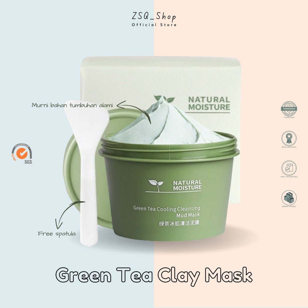 Jual Mask Green Tea Clay Mask Masker Wajah Green Tea Pore Clean Clay