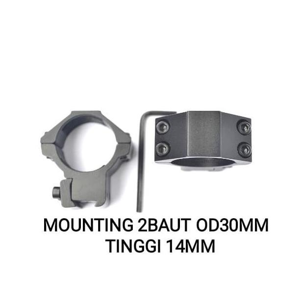 Jual Mounting Scope 2 Baut Pendek Od 30Mm Rell Sengin | Shopee Indonesia