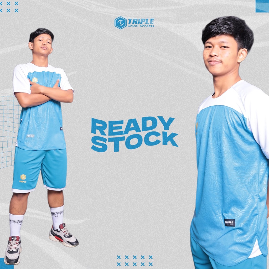 Jual Kaos Jersey Embos Setelan Straw Series Toska Putih Futsal Dan ...