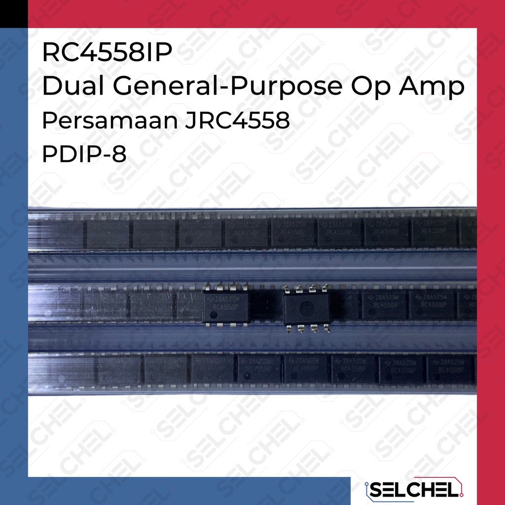 Jual rc4558p original jrc4558 persamaan texas instrument asli