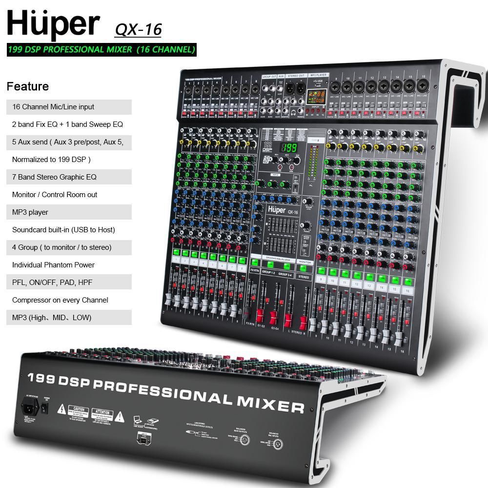 Jual MIXER PROFESIONAL HUPER QX-16, 16 CH MIC/LINE INPUT 199DSP ...