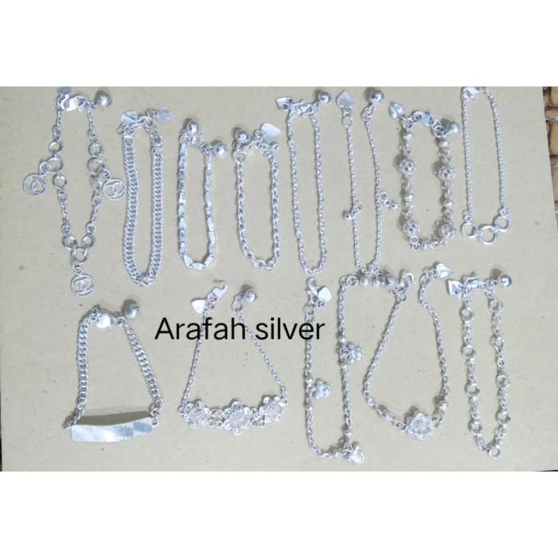 perak murni ecer READY STOK HARGA PER 1 GRAM 30K aneka perhiasan perak gelang dan kalung