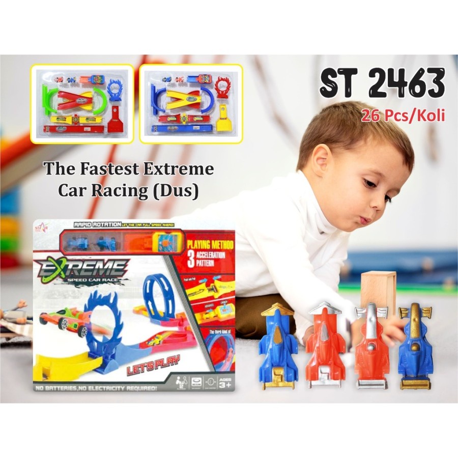 Jual St 2463 - Mainan Track Racing Fastest Extreme Car Arena Mobil Dos ...