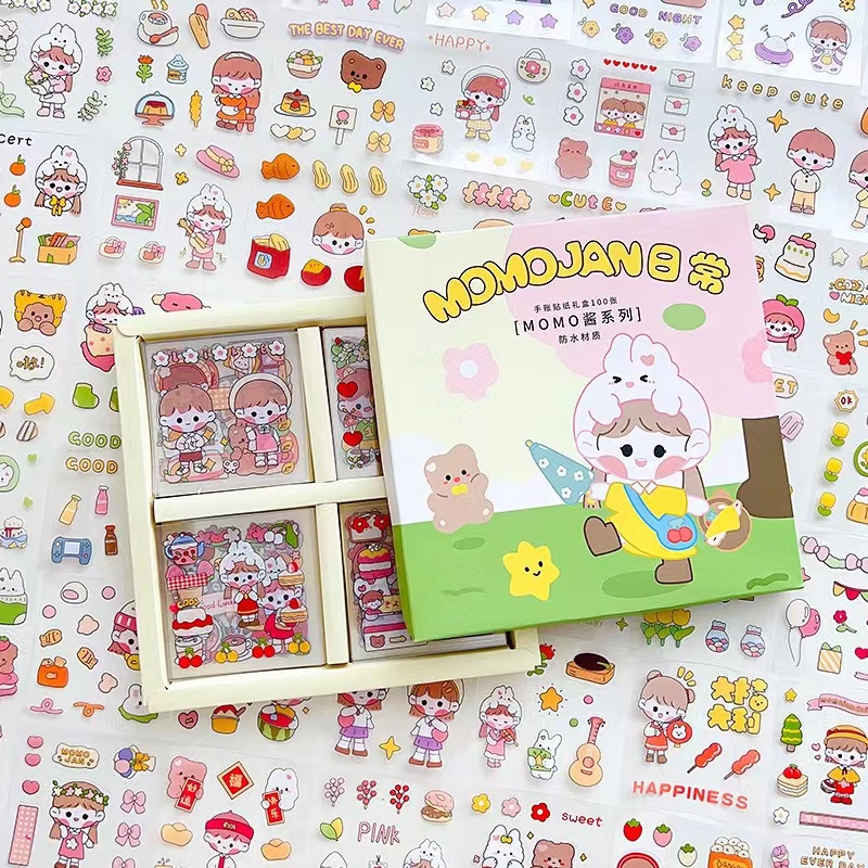 Jual 100pcs / Pak Stiker Kertas Lucu Untuk DIY Scrapbook / Album Foto ...