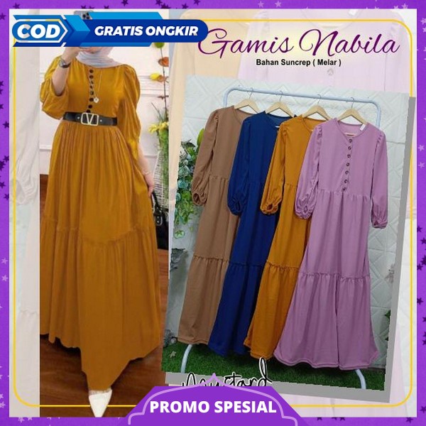 Jual Dres Simpel Cewek Muslimah Dris Jumbo Model Terbaru 2023 Dress ...