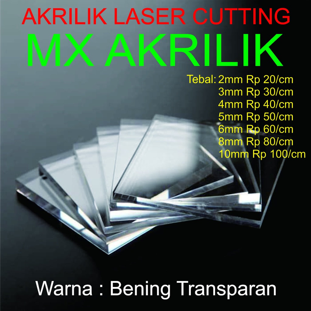 Jual Akrilik Laser Cutting Potong Ukuran Custom | Shopee Indonesia